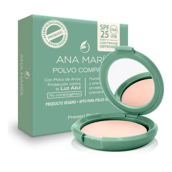 Polvo Compacto Ana Maria Con Protector Solar Fps25 Original