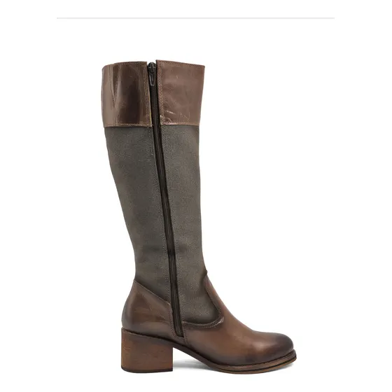 Botín Mujer Miel Tellenzi 2360 Botines En Cuero