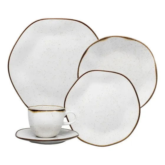 Jogo De Jantar Porcelana Ryo Maresia 20 Peças Oxford