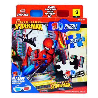 Rompecabezas Spider Sense 3d Glasses Spider Man 28 Pz Rompecabezas Spider Sense 3d Glasses Spider Man 28 Pz