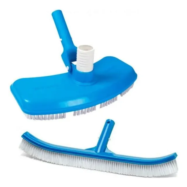 Kit Escova Curva 45cm + Aspirador Sem Cabo Para Piscina Kit Escova Curva 45cm + Aspirador Sem Cabo Para Piscina