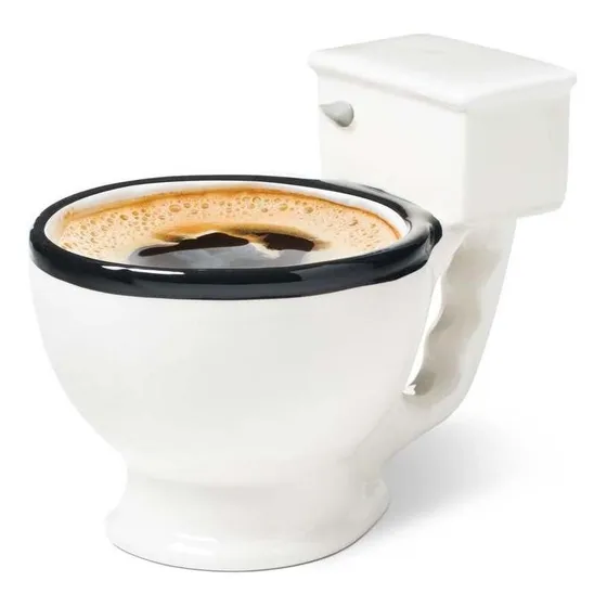Taza De Café En Forma De Inodoro Con Popó Dentro