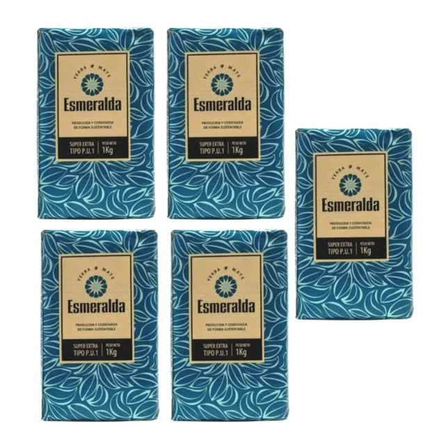 Kit 5 Ervas Mate Chimarrão Yerba Uruguaio 1 Kg - Esmeralda