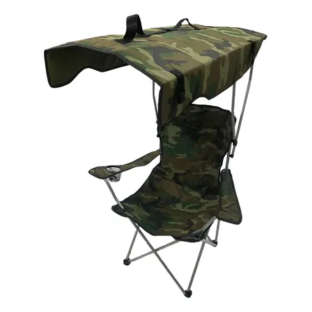 Cadeira Camping Portatil Dobravel Camuflada 150kg Com Teto