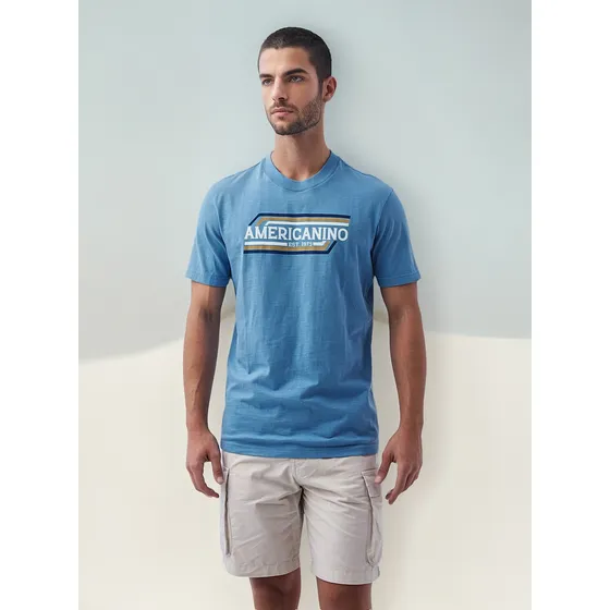 Camiseta Americanino 842f006 Azul Medio
