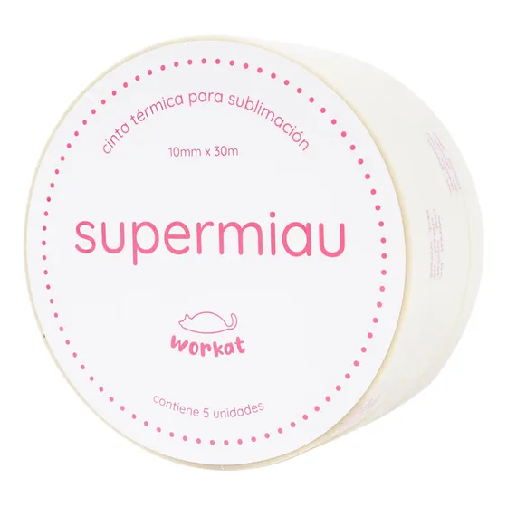 Cinta Supermiau By Workat 10mmx30m 5 Unidades