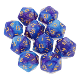 10 Piezas De Dados De Varios Con Números 1-20 De Juguete 10 Piezas De Dados De Varios Con Números 1-20 De Juguete