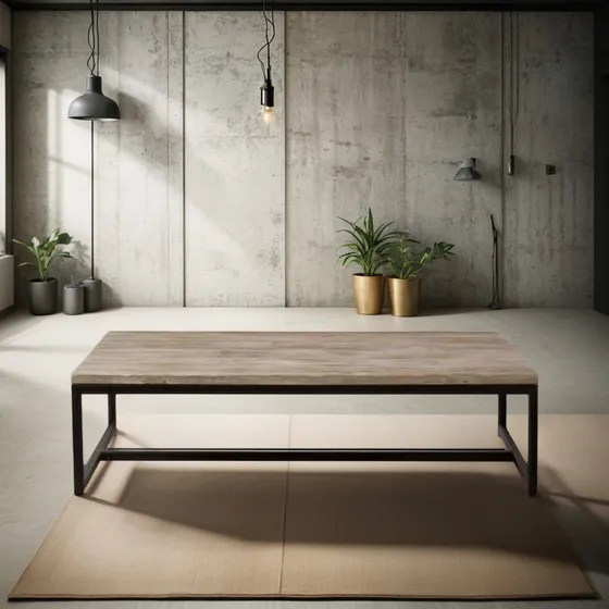 Mesa Ratona Grande Industrial Moderna (70x120x40 Cm)