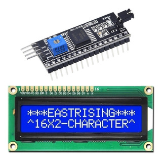 Display Lcd 1602 Azul 16x2 Con Modulo I2c Serie Display Lcd 1602 Azul 16x2 Con Modulo I2c Serie