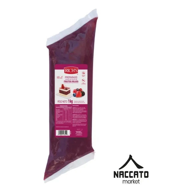 Salsa De Frutos Rojos Rich X 1kg Pulpa Relleno