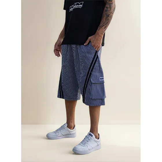 Bermuda Juvenil Cargo Baggy De Gabardina Hombre 40 Al 46
