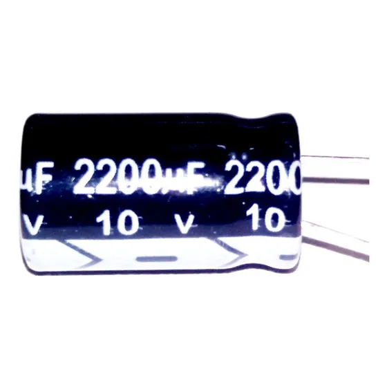 Capacitor Eletrolítico 2200uf X 10v 105° Kit Com 5 Peças