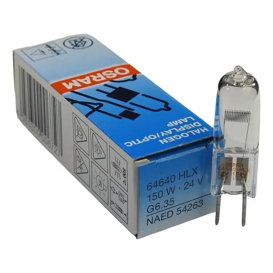 Bombillo Bipin Osram 24v 150w Halogeno Cod 64640