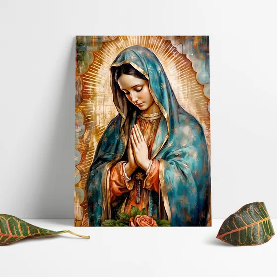 Cuadro Religioso Virgen Guadalupe E1 50x35 Mdf