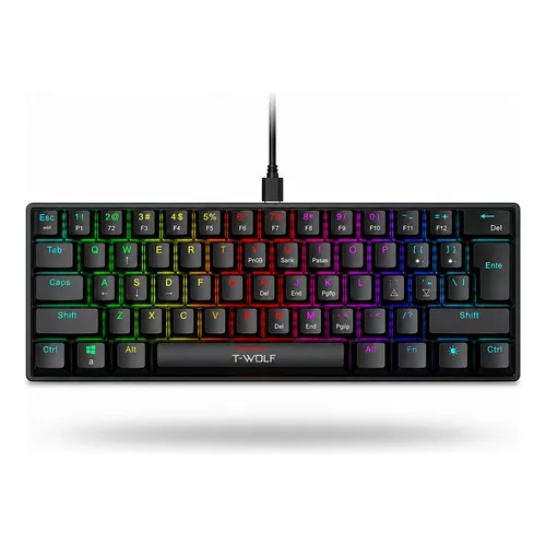 Teclado Mecânico E-YOOSO Z686 RGB Hot-Swappable com Switch Red 65