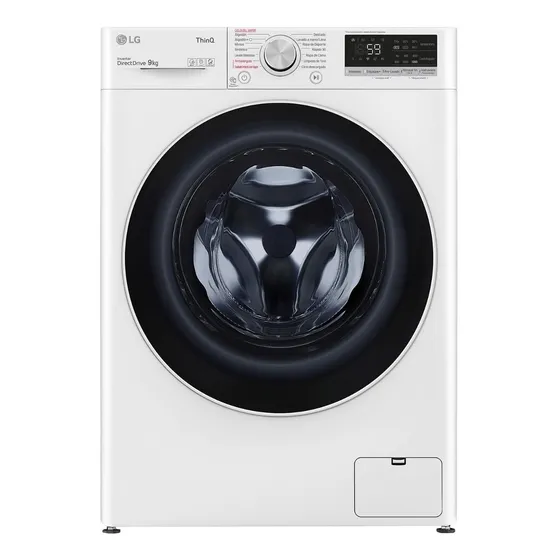 Lavasecarropas automático LG inverter hasta 9kg color blanco