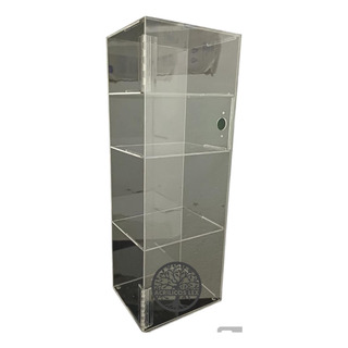 Exhibidor De Acrílico 4 Niveles Con Puerta Exhibidor De Acrílico 4 Niveles Con Puerta