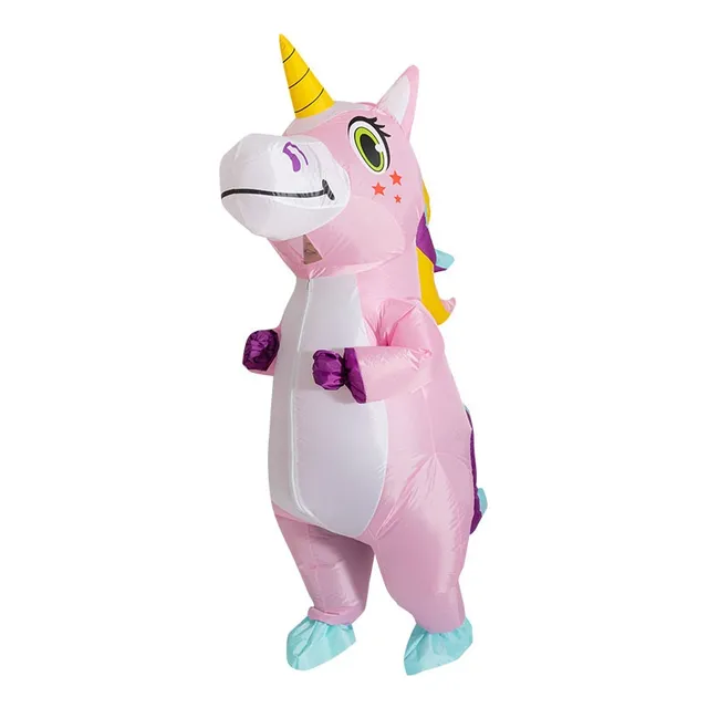 Disfraz Inflable Unicornio De Adulto 144 Cm + Inflador 