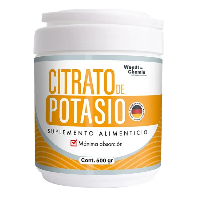 Citrato De Potasio  Polvo Cristalizado 500 Grs