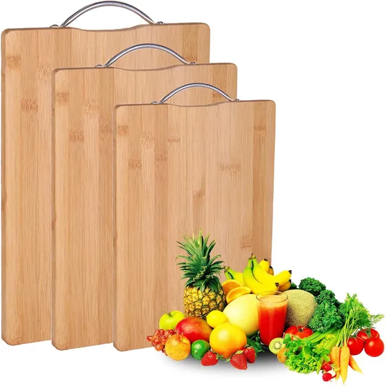 Tablas Para Picar Lagom Set 3 Pcs 20x30 24x34 28x38 Tablas De Picar Para Alimentos De Cocina En Madera De 100% Bambúampliamente Utilizado Para Colgar Duradero Y Resistente A La Corrosión