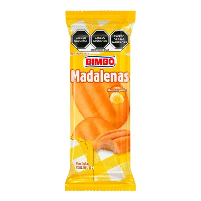 5 Pzs Bimbo Pan Dulce Madalenas 93gr