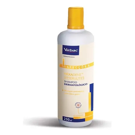 Shampoo Hexadene Spherulites Antisséptico Cães E Gatos 250ml