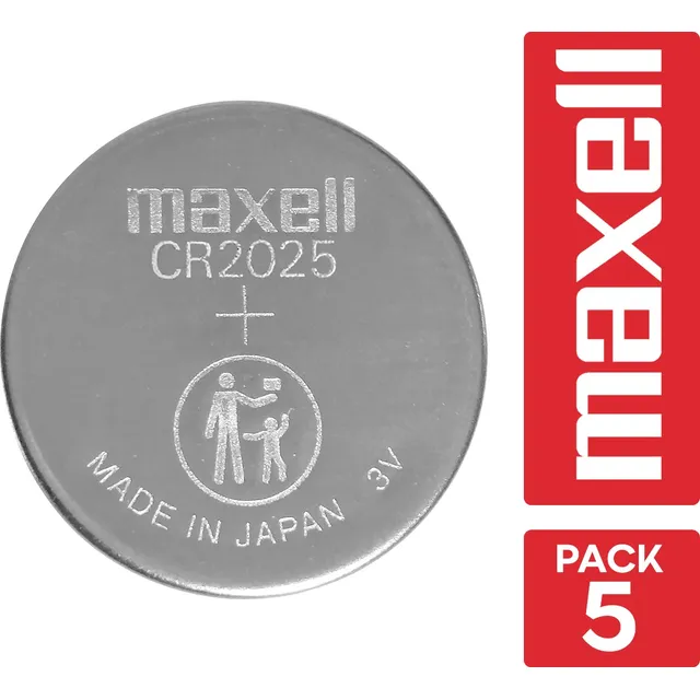 Tira 5 Pilas Cr2025 Tipo Botón Japonesa /maxell