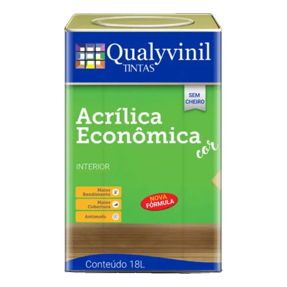 Pintura Color Interior 18 Lt Qualyvinil Rinde 100 M2 2-manos