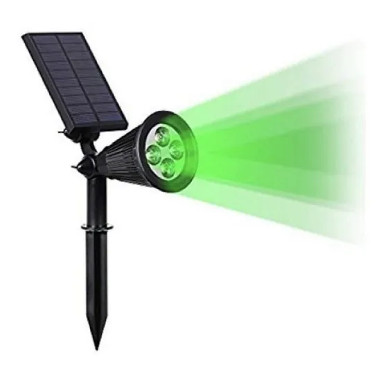 Foco Solar Jardin Exterior Luz Led Verde 2w K37