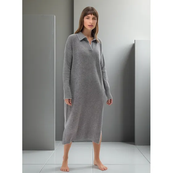 Vestido Camisero De Punto Gardenia - Jibona