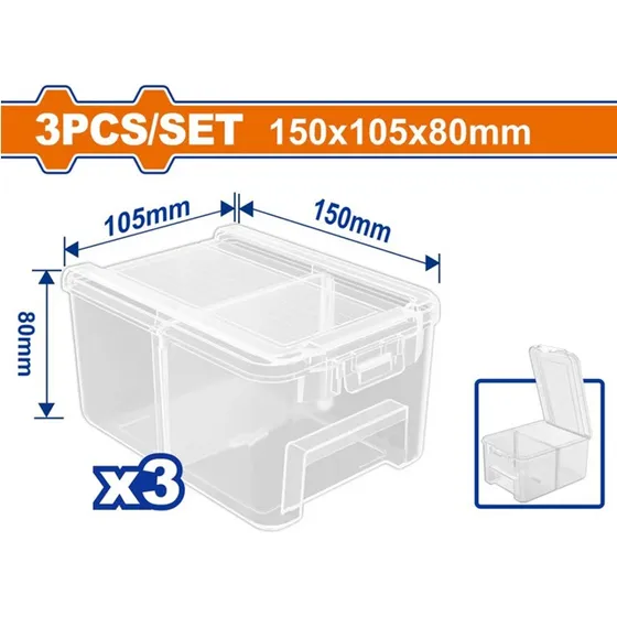 Caja Organizadora Pvc De 2 Compartimentos Tapa Ajustable