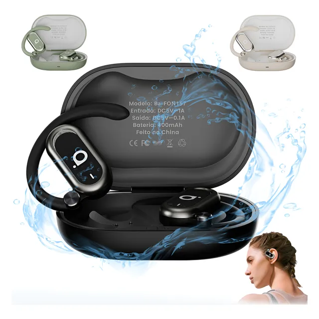 Fone De Ouvido Sem Fio Basike Bluetooth 5.4 Proteção Ipx5