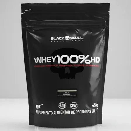 Whey 100% HD sabor Cookies & Cream 900 g Suplemento em pó Black Skull