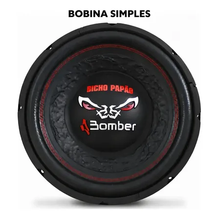 Alto Falante Subwoofer 12 Pol Bomber Bicho Papão 600w 4 Ohms Cor Preto