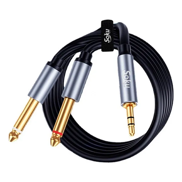 Soku Cable Estandard Jack 3.5mm Macho A 6.35mm Doble Macho