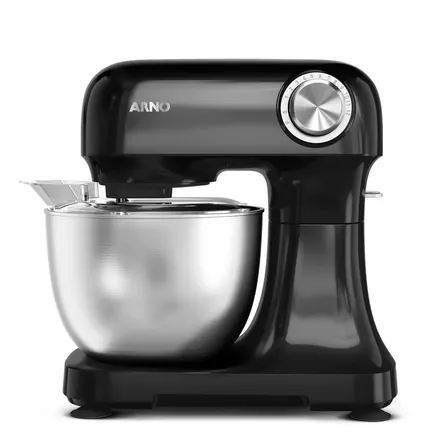 Batedeira Arno Planetária Bake Easy Km10 Inox E Preto 127v