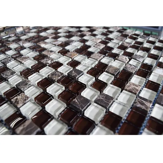 Pastilha Placa De Vidro Cristal Pedra Marrom Pcp 517 Kit Com 10 Placas