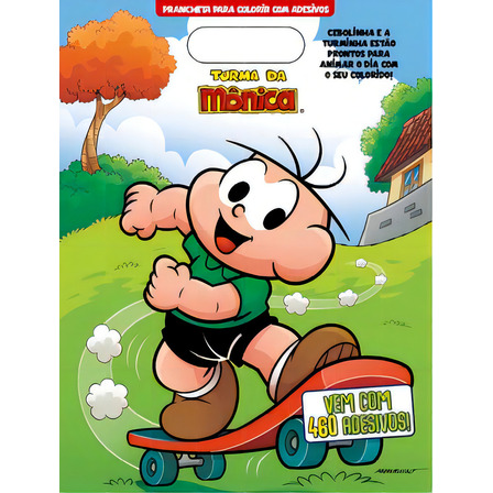 Turma Da Mônica Prancheta Para Colorir Com Adesivos Cebolinha Capa Mole Turma Da Mônica Prancheta Para Colorir Com Adesivos Cebolinha Capa Mole