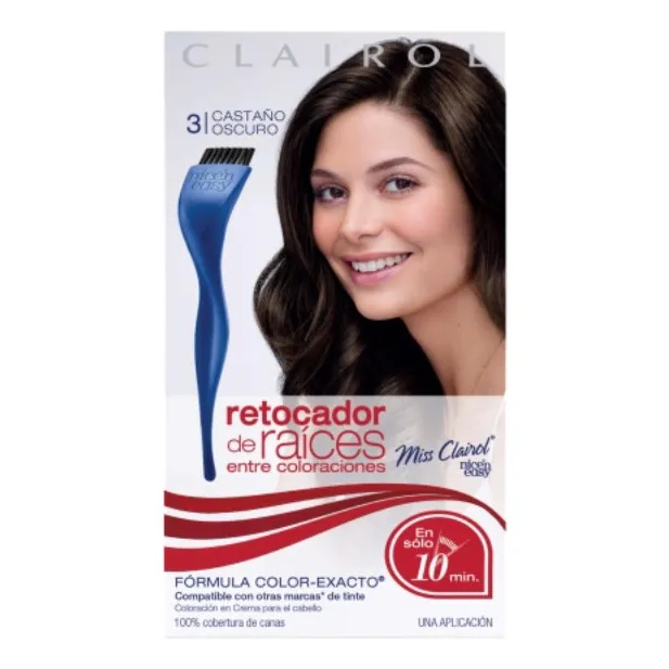Tinte Clairol Professional Miss Clairol Retocador de raíces tono 3 castaño oscuro