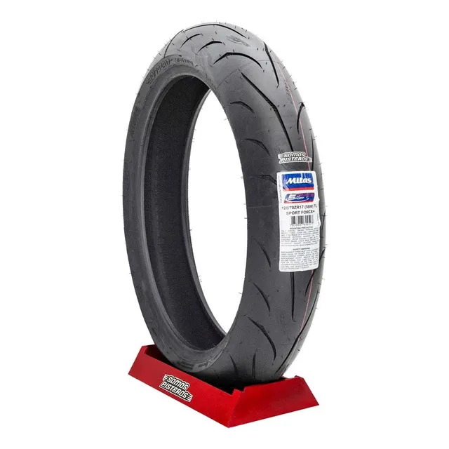 Llanta Mitas Delantera 120/70ZR17 Sport Force+ Radial Uso Sin Cámara 58w
