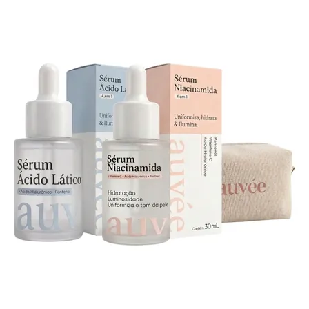 Kit Dia E Noite - Niacinamida + Ácido Lático | 30ml | Auvée