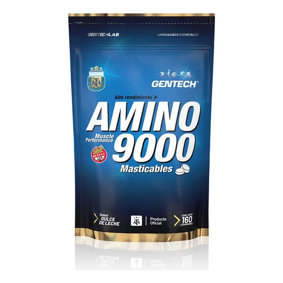 Amino 9000 Gentech 160 Comprimidos Frutilla 480 Ml