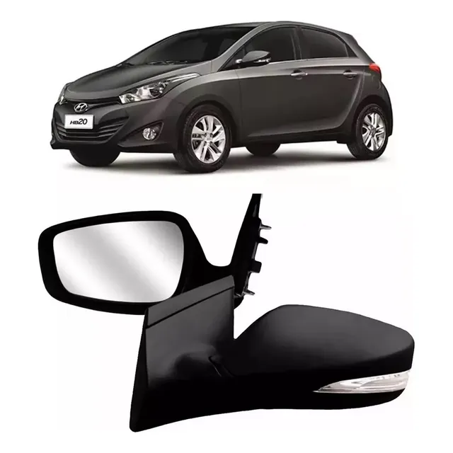 Retrovisor Hb20 2013 2014 2015 2019 C/ Pisca Elétrico Hb20s