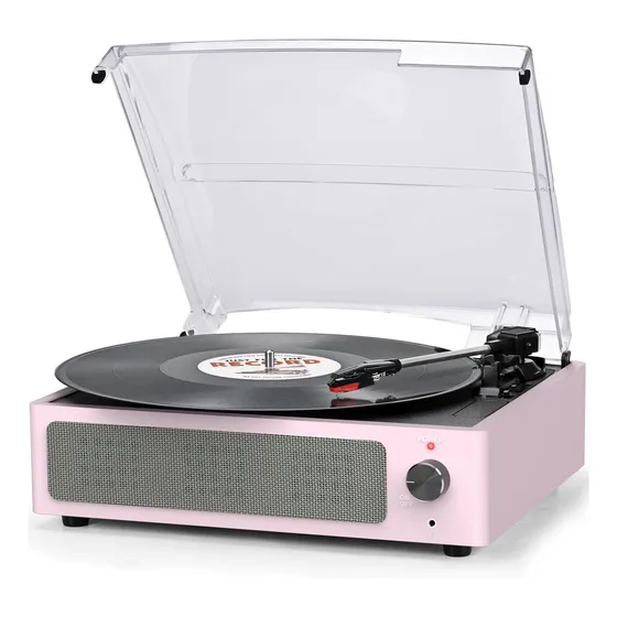 Jugador De Discusión De Vinilo Con Altavoces Giradrones Para