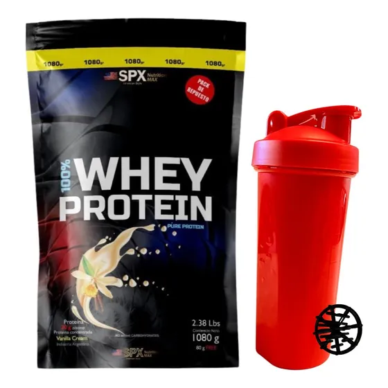  1 Whey Protein Pure 100% Proteína Doy Pack Spx  + Shaker 
