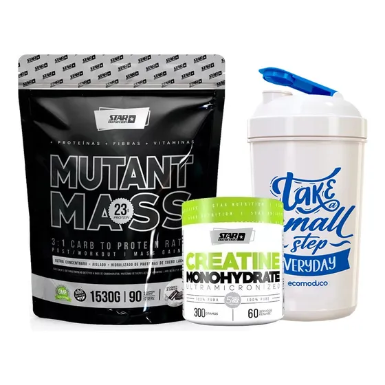 Mutant Mass 1,5 Kg + Creatina 300g + Vaso Star Nutrition