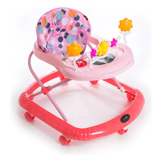 Andador Para Bebes Reforzado Con Juegos Y Musica Love 726 Rosa