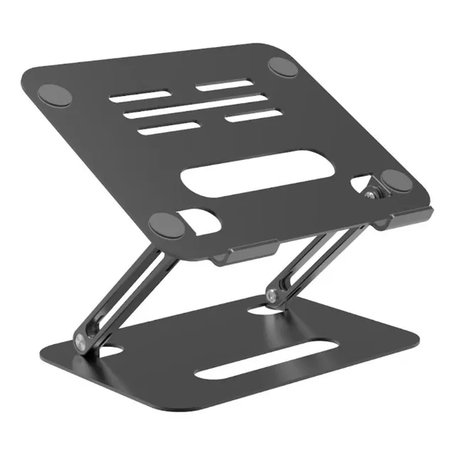 Base Soporte Para Laptop Aluminio Ergonómica Premium. Color Negro