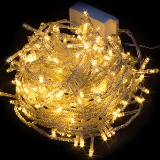 Pisca Pisca Natal 100 Leds Branco Quente 8 Funções 110v
