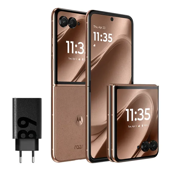 Motorola Razr 50 Ultra Dual SIM 512 GB Mocha Mousse 12 GB RAM hasta 24GB, Cámara 50MP, Teleobjetivo 50MP, IPX8 Sumergible, Gorilla Glass 7 Victus.